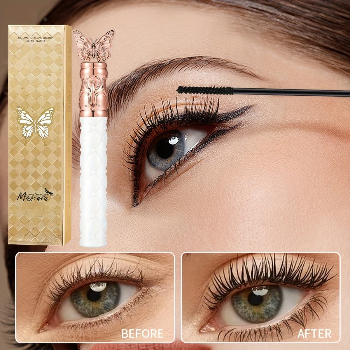Thick, Curling, Long-lasting Mascara, Waterproof, Sweat-proof, Lengthening, Non-smudged