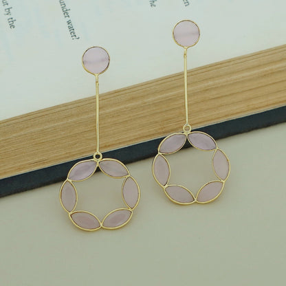 Glossy Circle Stick Earring