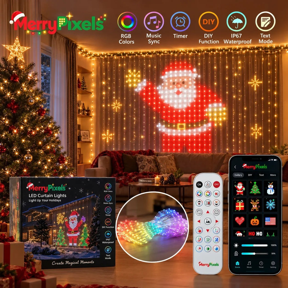🔥Last Day 49% OFF - ✨Smart LED Curtain Lights