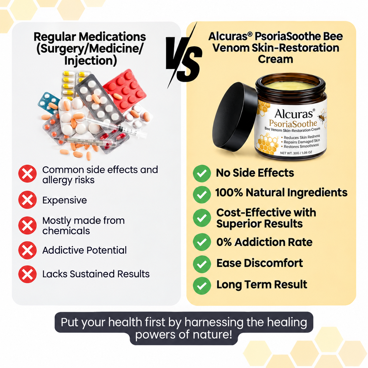 Alcuras® PsoriaSoothe Bee Venom Skin-Restoration Cream