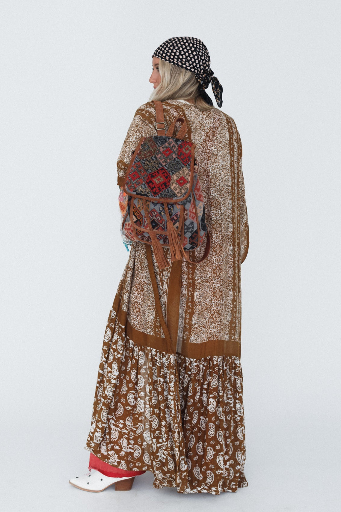 Bohemian Bordeaux Backpack - Red