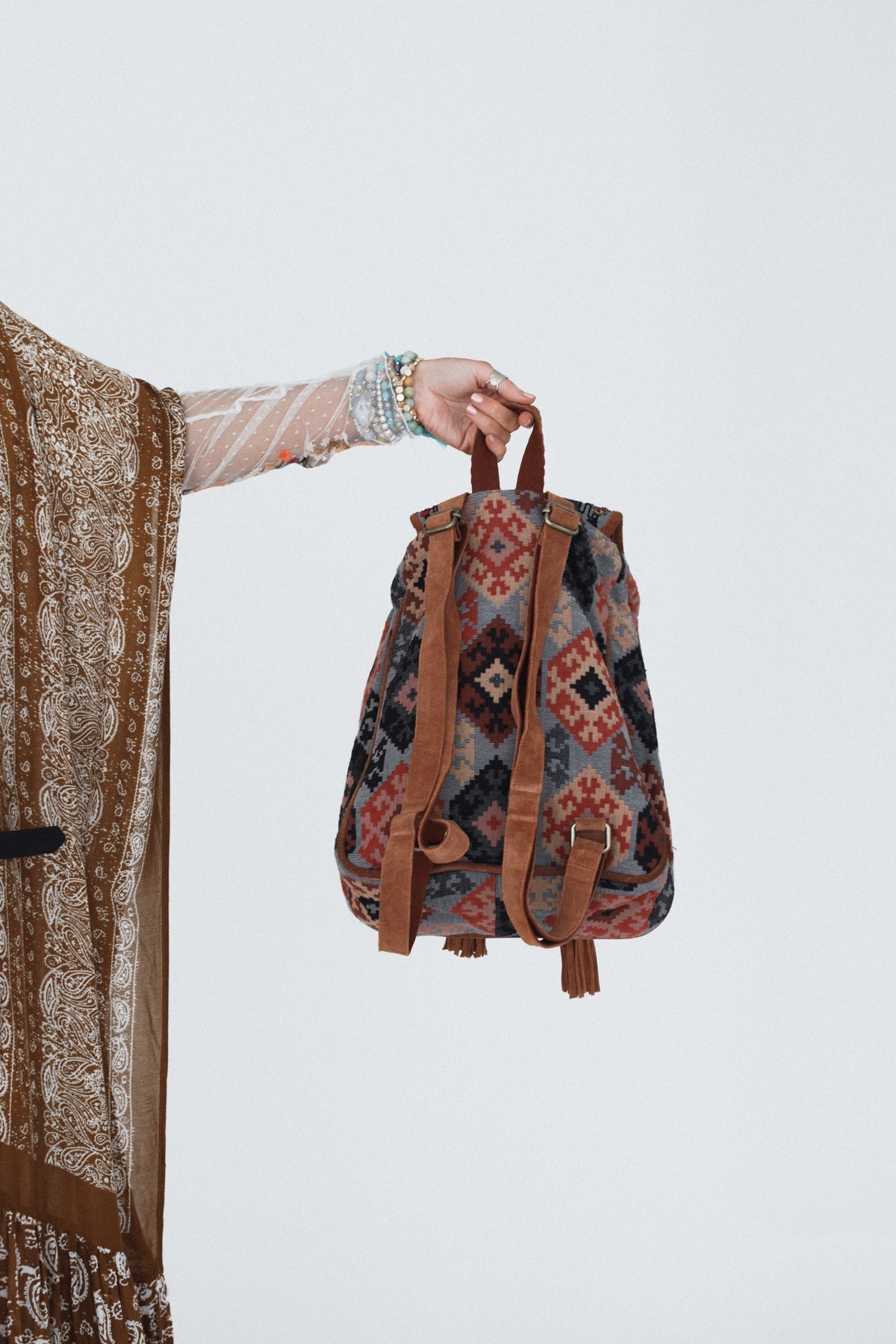 Bohemian Bordeaux Backpack - Red
