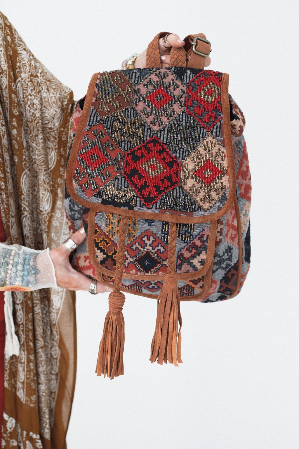 Bohemian Bordeaux Backpack - Red