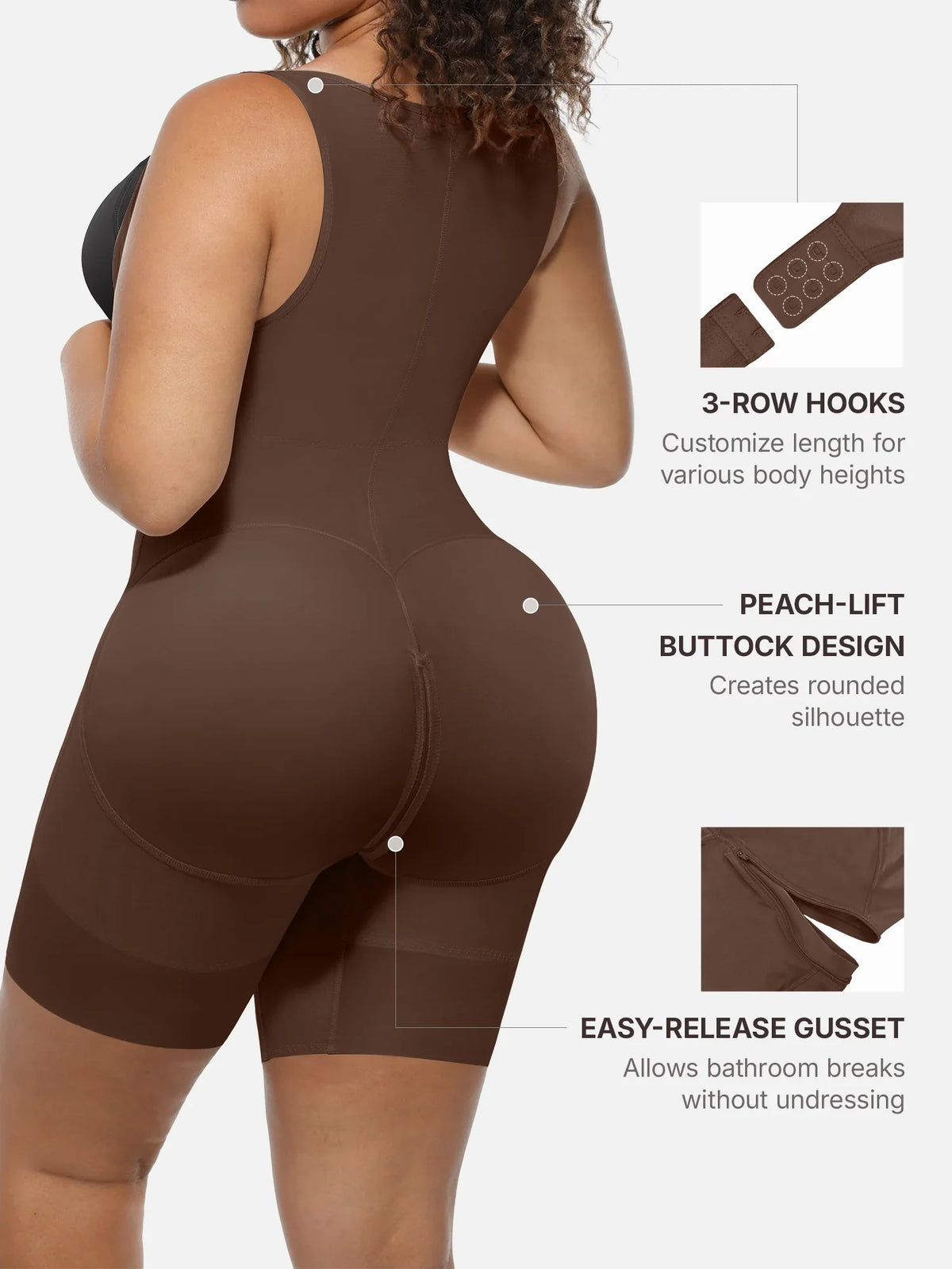 V-Shaped Faja Tummy Control Butt Lift Shapewear Bodysuit