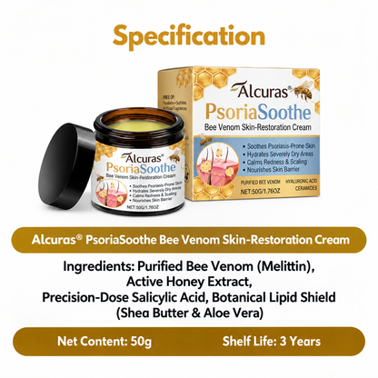 Alcuras® PsoriaSoothe Bee Venom Skin-Restoration Cream