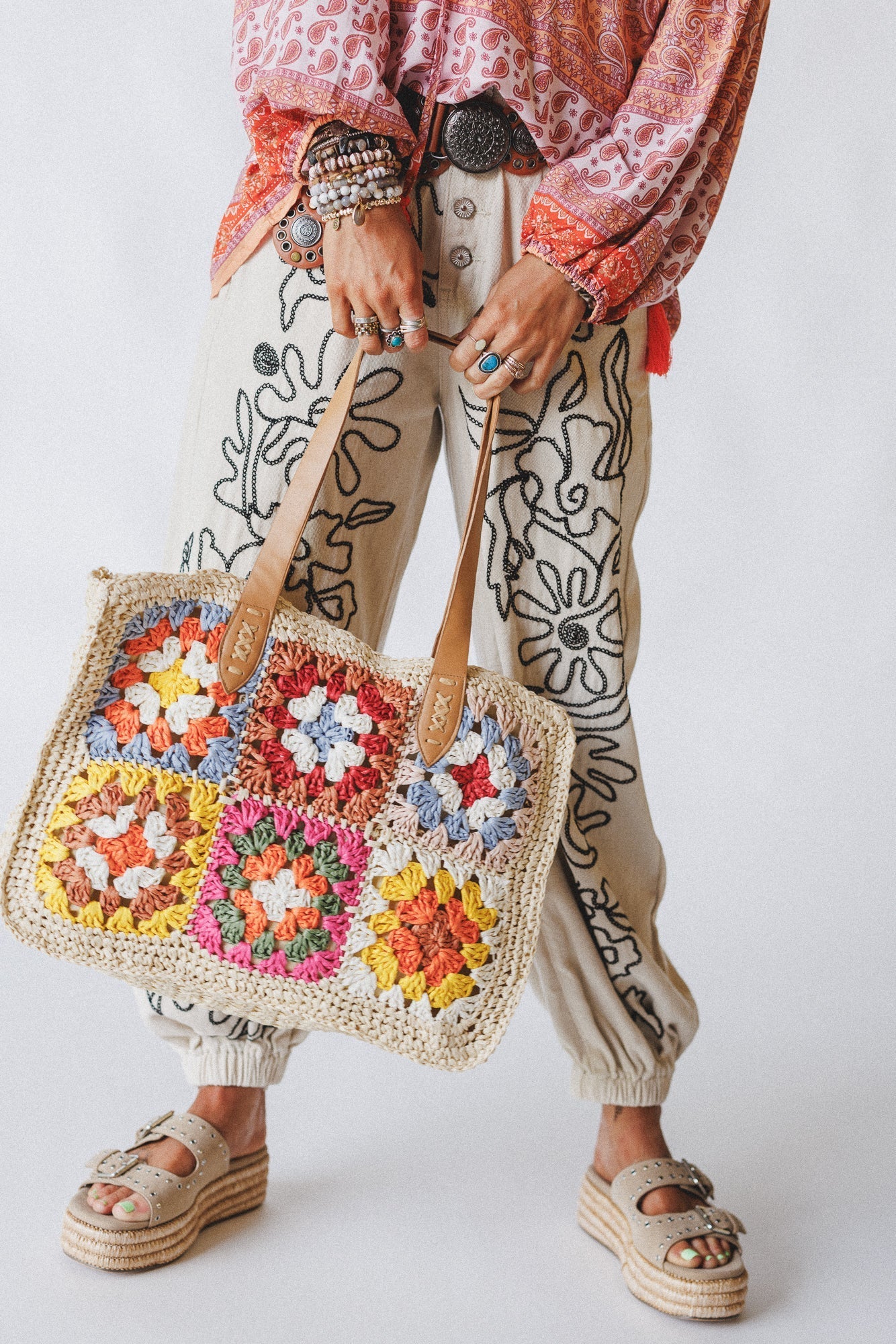 Wildflower Dreams Crochet Bag - Natural