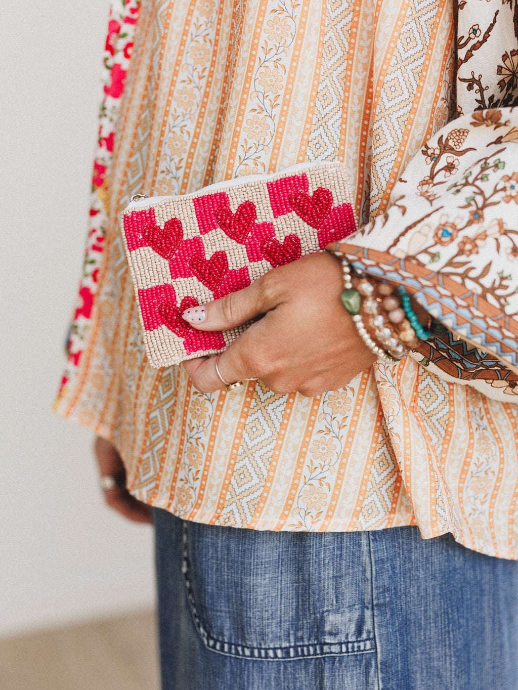 All About Hearts Coin Purse - Multi