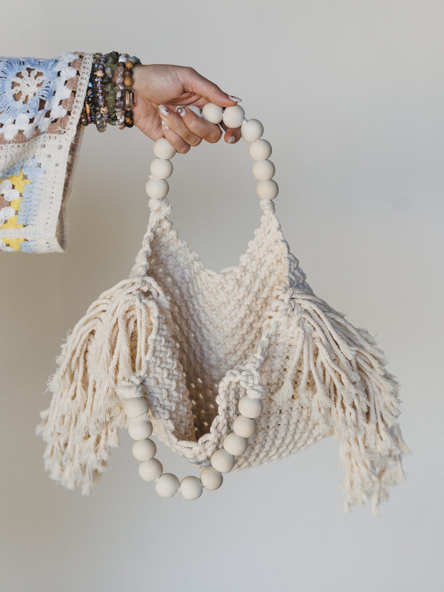 Beach Bound Fringe Tote - Ivory