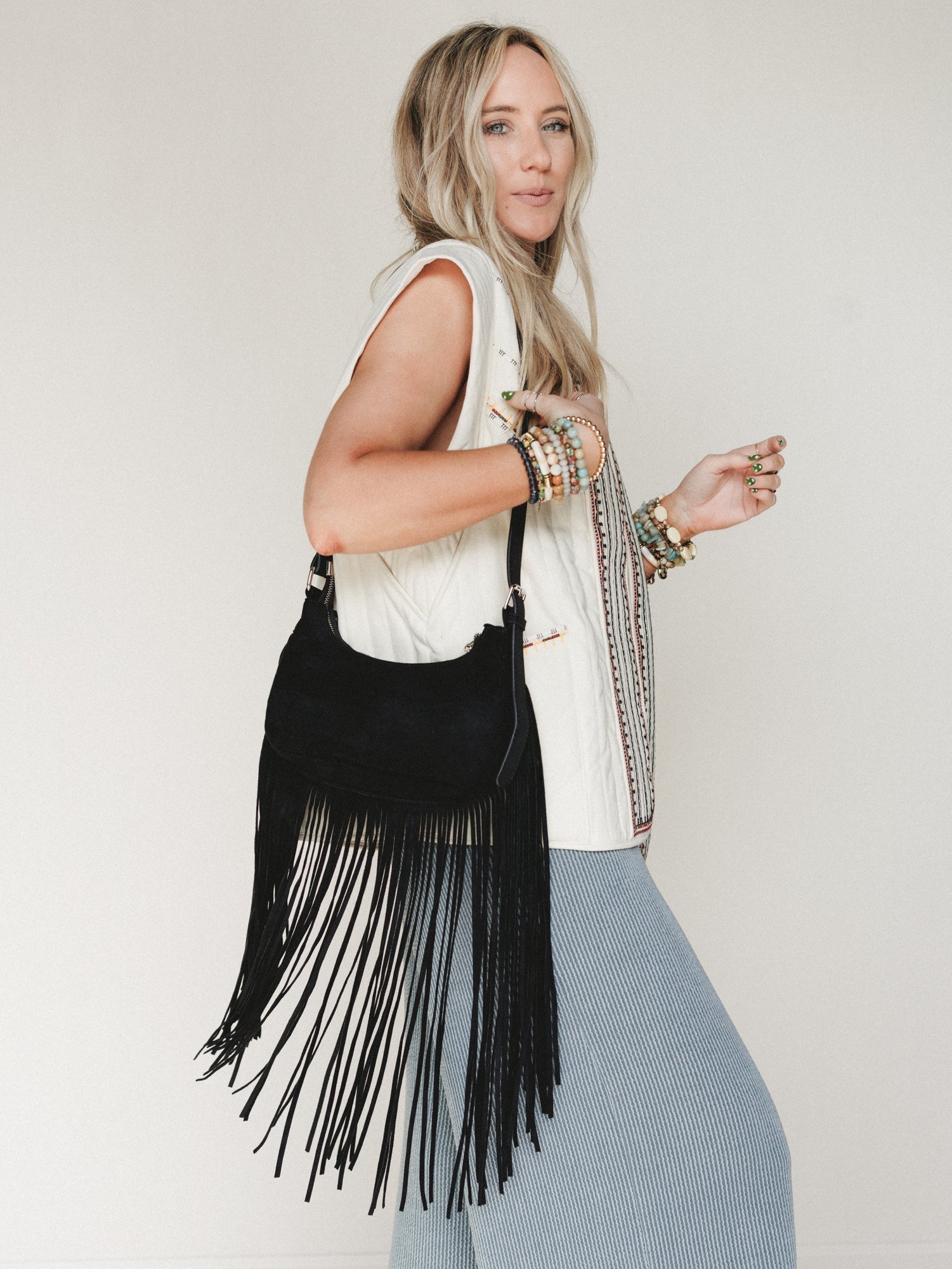 High West Fringe Bag - Black