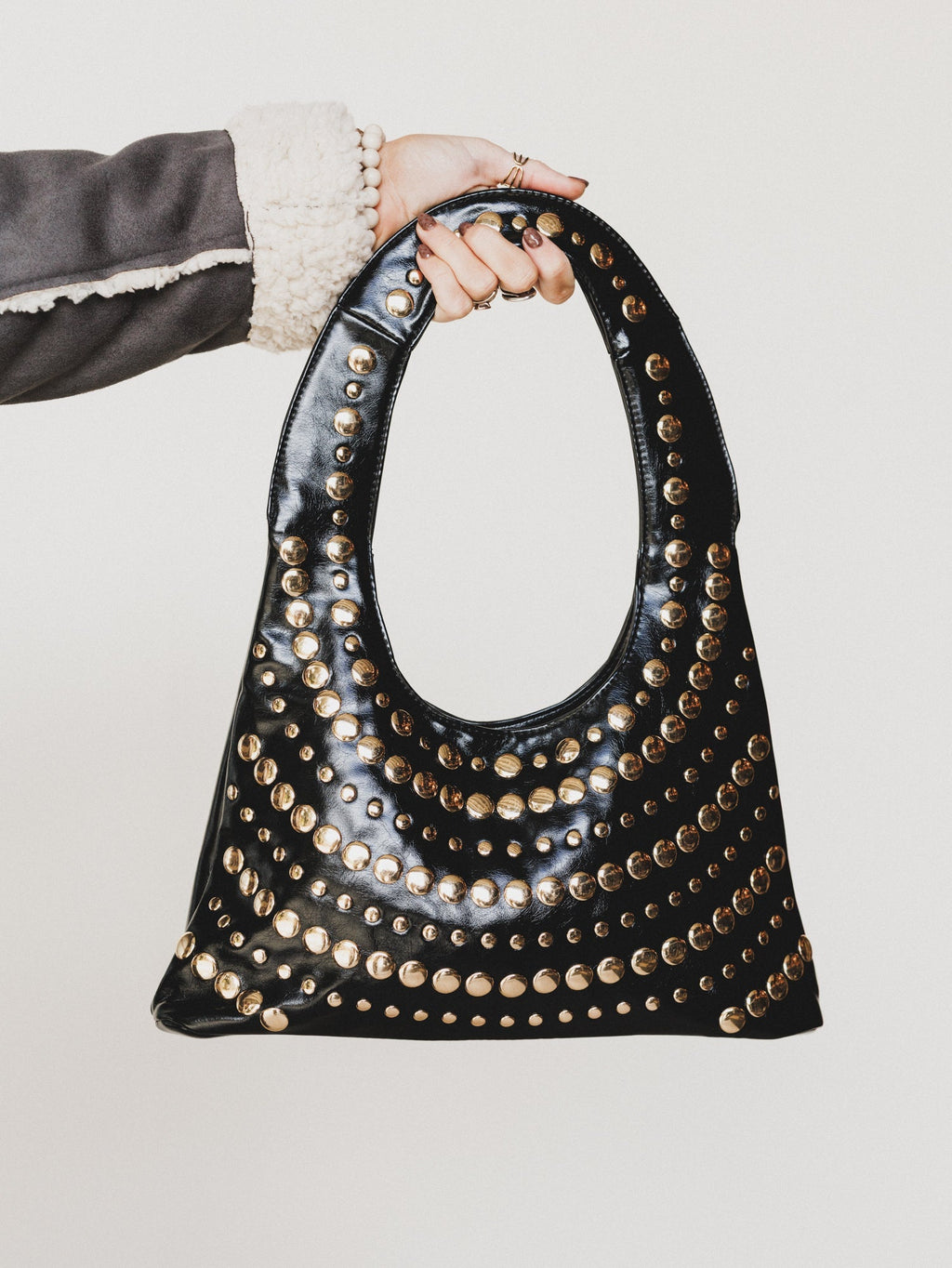 She's A Stud Shoulder Bag - Gold Black