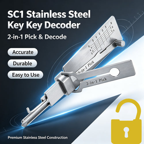 🔥 ⚒️Stainless Steel Master Key Decoder(Only applicable to Flat Key Lock)